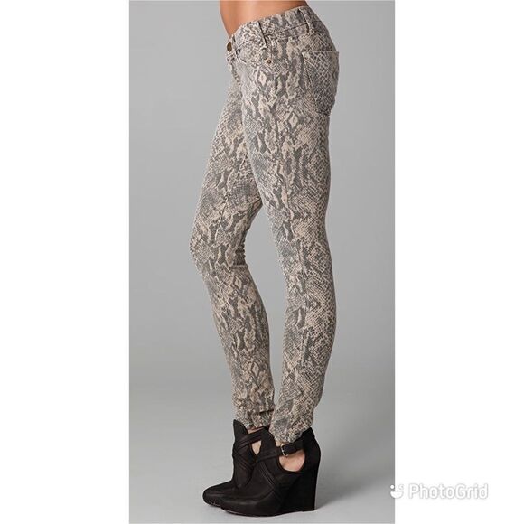 Current/Elliott Boa Print Ankle Skinny Jeans - Picture 3 of 12